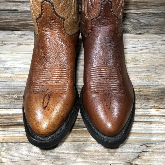 NEW Tony Lama 7913 American Bay Brown Leather Cowboy Western Boots Men 9…